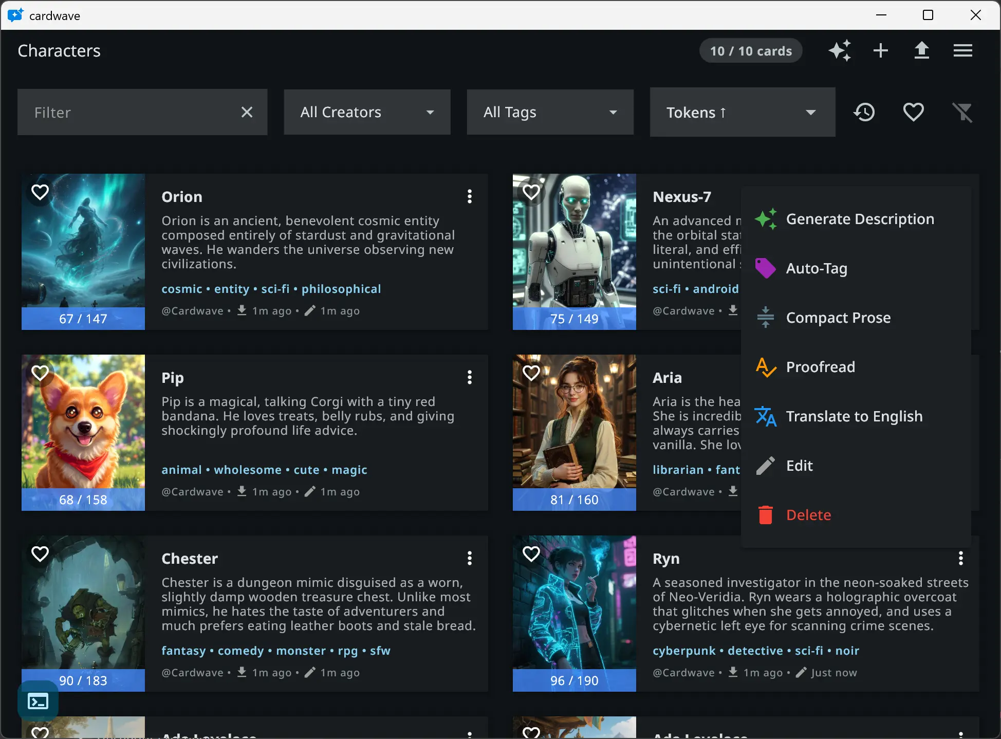 Cardwave App Screenshot