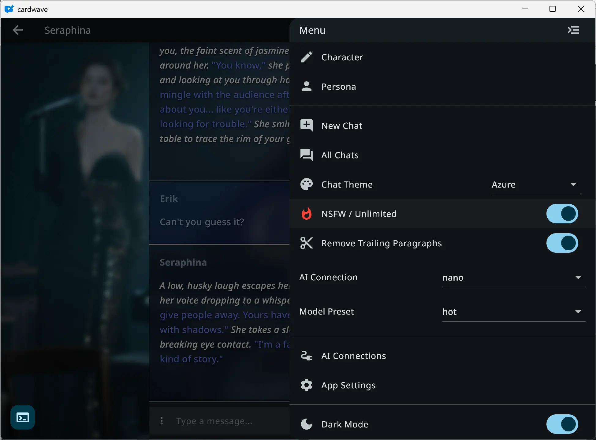 Cardwave application running